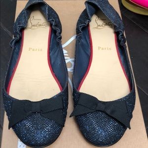 Christian Louboutin glitter flats